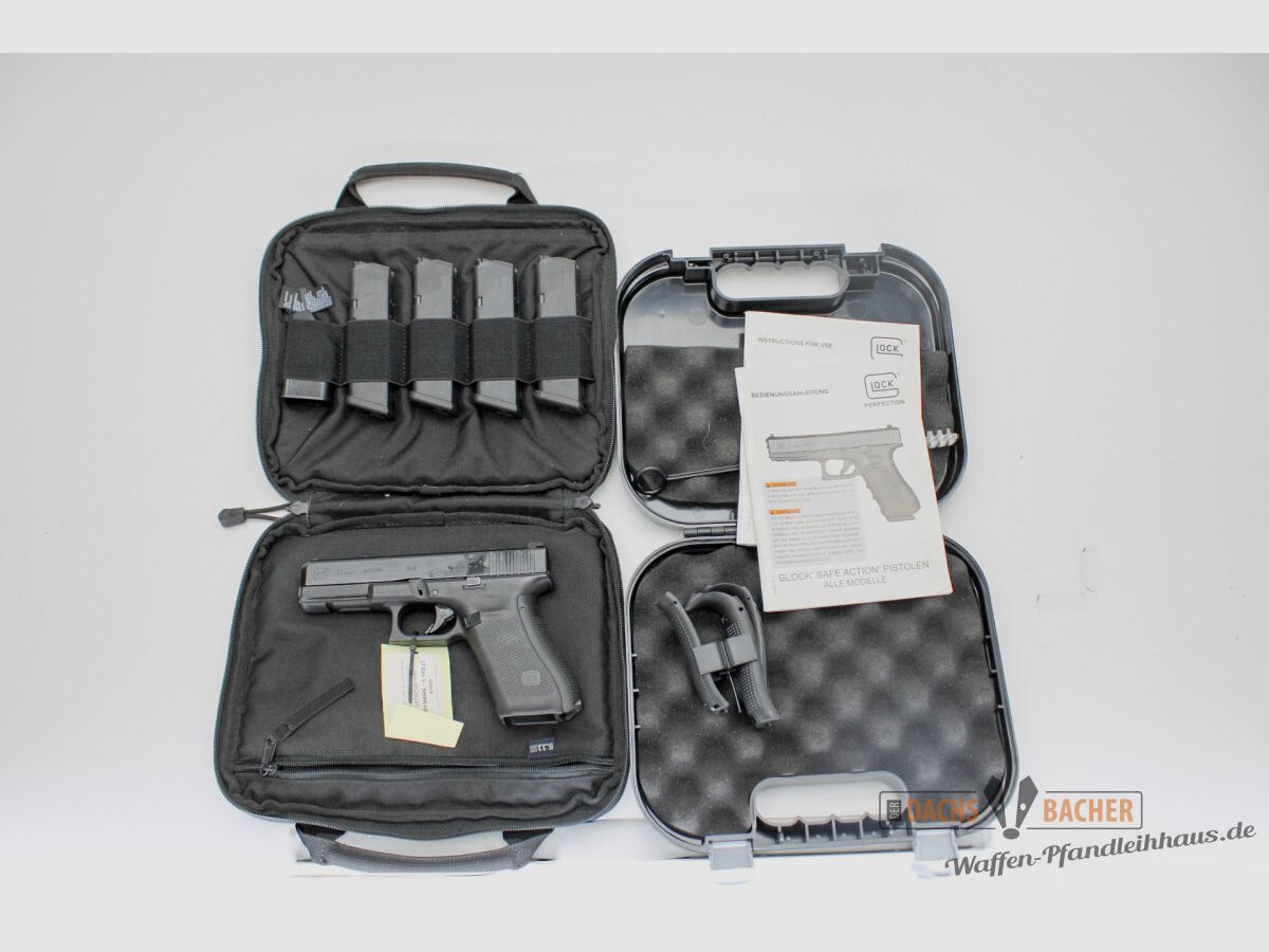 Pistole Glock 17 GEN 5 Kal 9 Para mit 4 Magazinen und Tasche