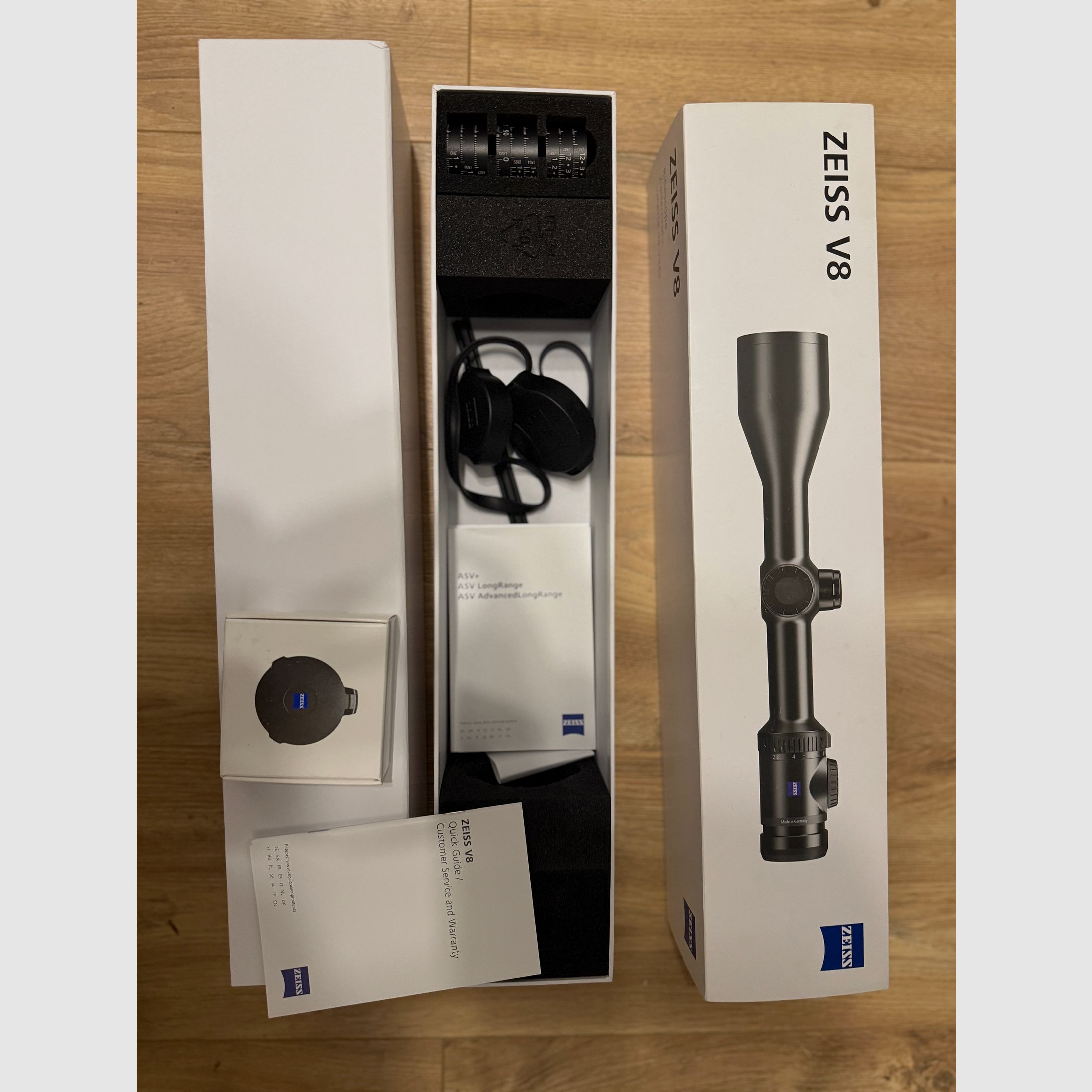 Zielfernrohr Zeiss V8 1,8-14x50 Schiene ASV Flip Cover neuwertig
