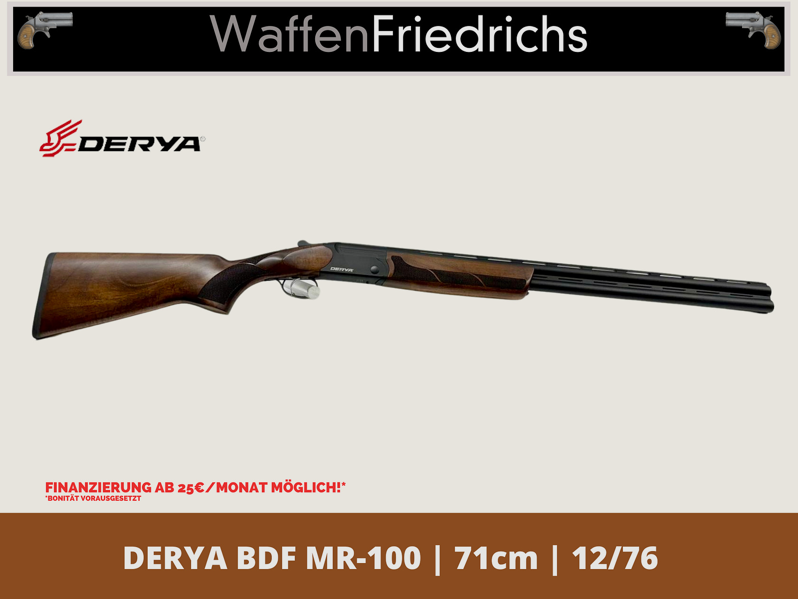 DERYA Bockdoppelflinte Meriva MR-100 71cm - WaffenFriedrichs