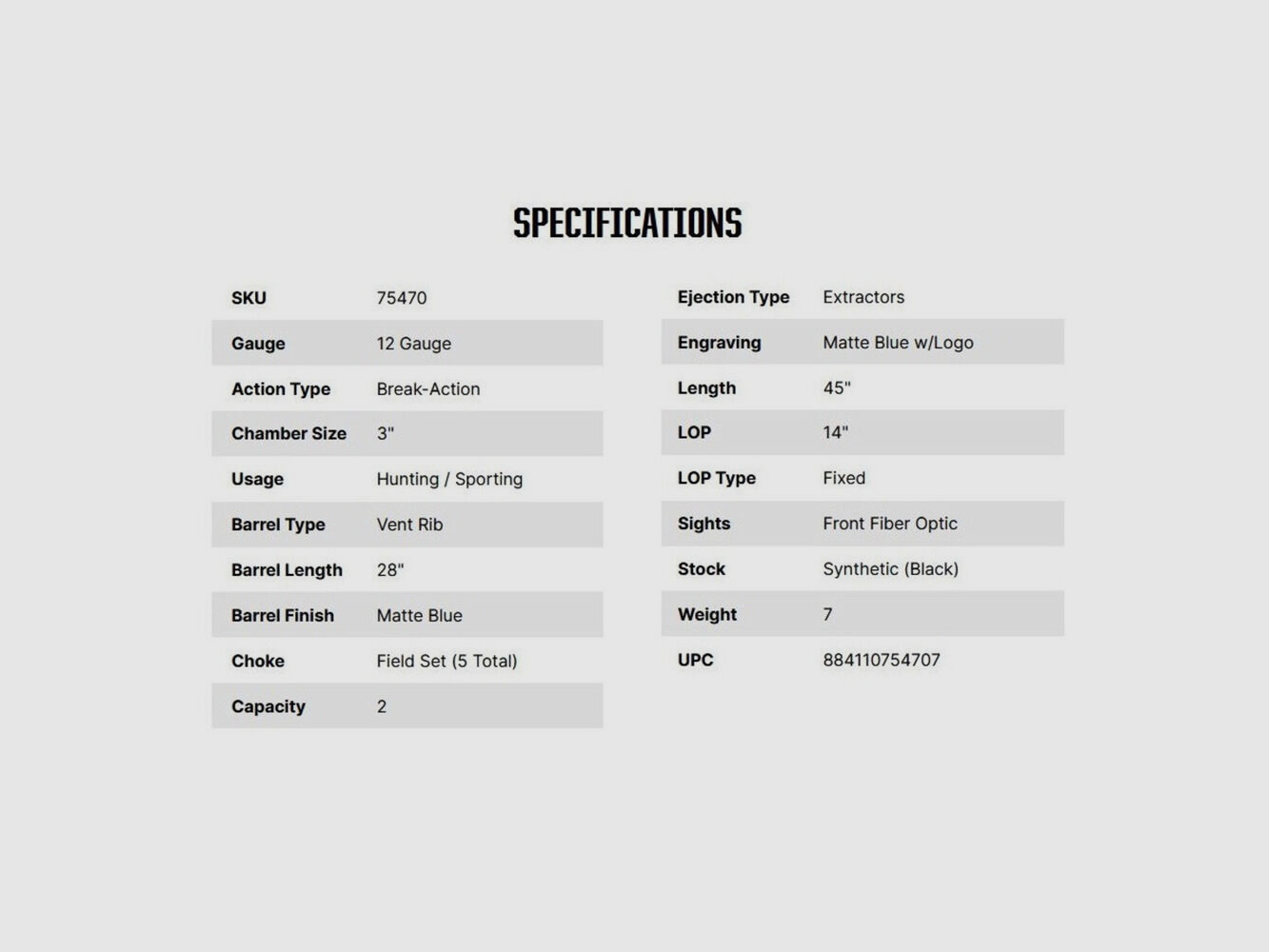 Mossberg Silver Reserve Eventide 28" (28 inch) 12/76