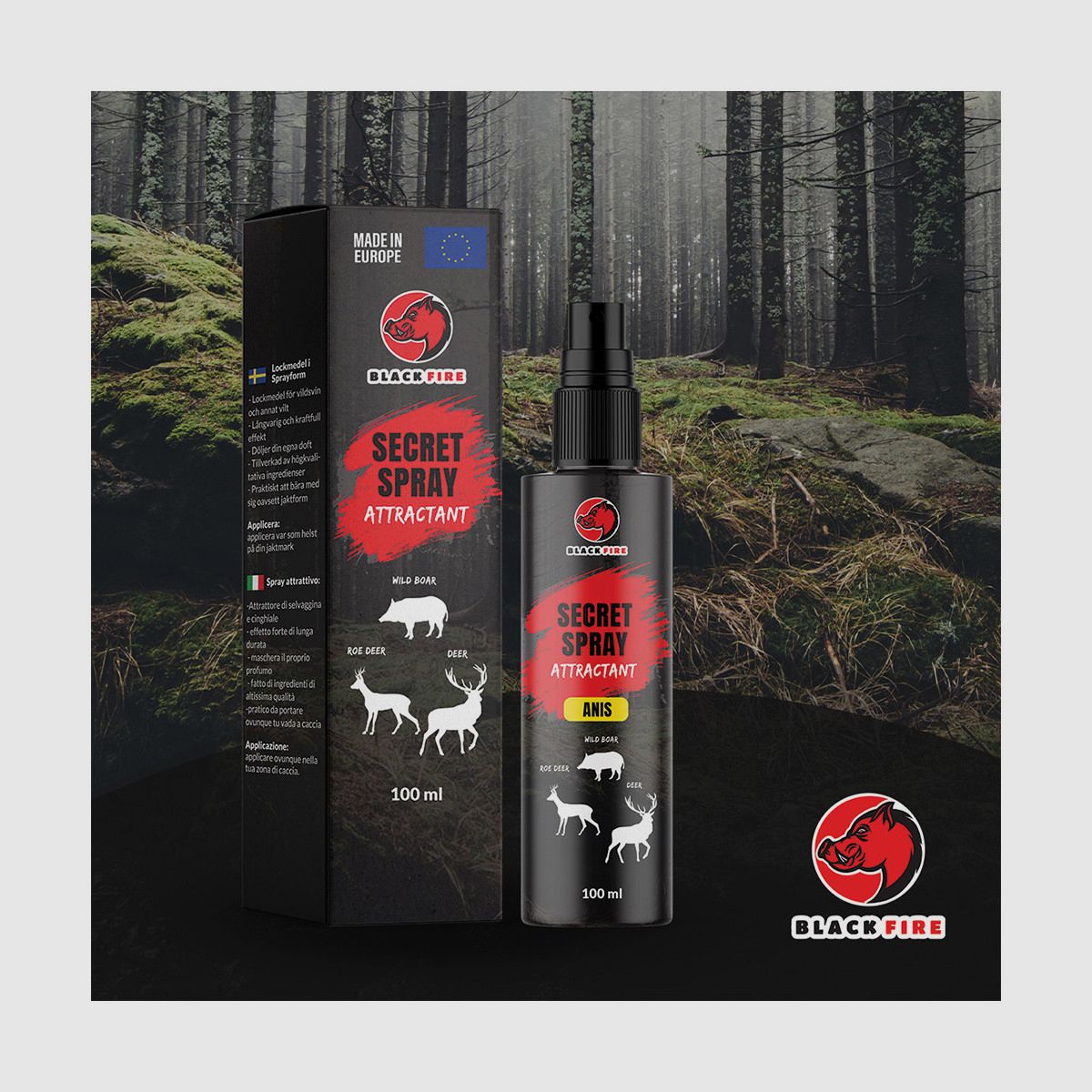 Anisspray für Wildschweine und Rehe - Black Fire, Bild 1 von 2