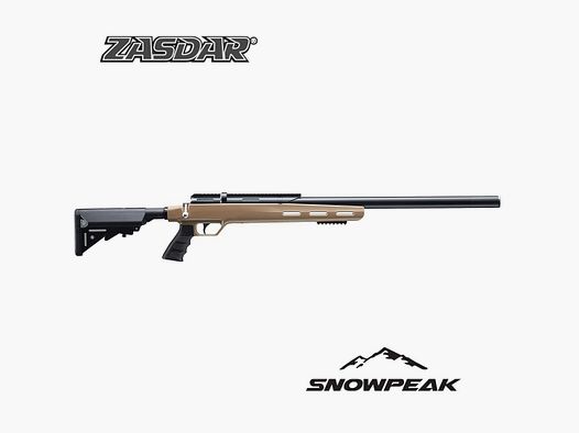 PCP-Gewehr Snowpeak – Zasdar M30C. Integrierter Regler und Kal. 6,35 mm. Kunststoffschaft.