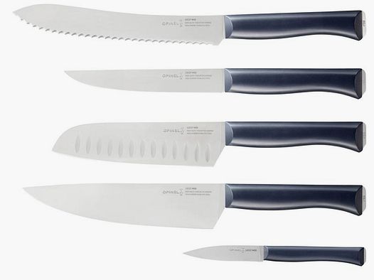 Blocco coltelli Opinel INTEMPORA, legno di faggio, con 5 coltelli, della serie INTEMPORA