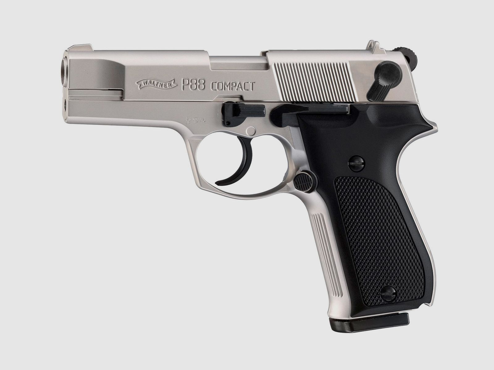 Umarex 316.02.02 - Walther P88 9mm P.A.K. pistola a salve NKL. nichelata Pyro