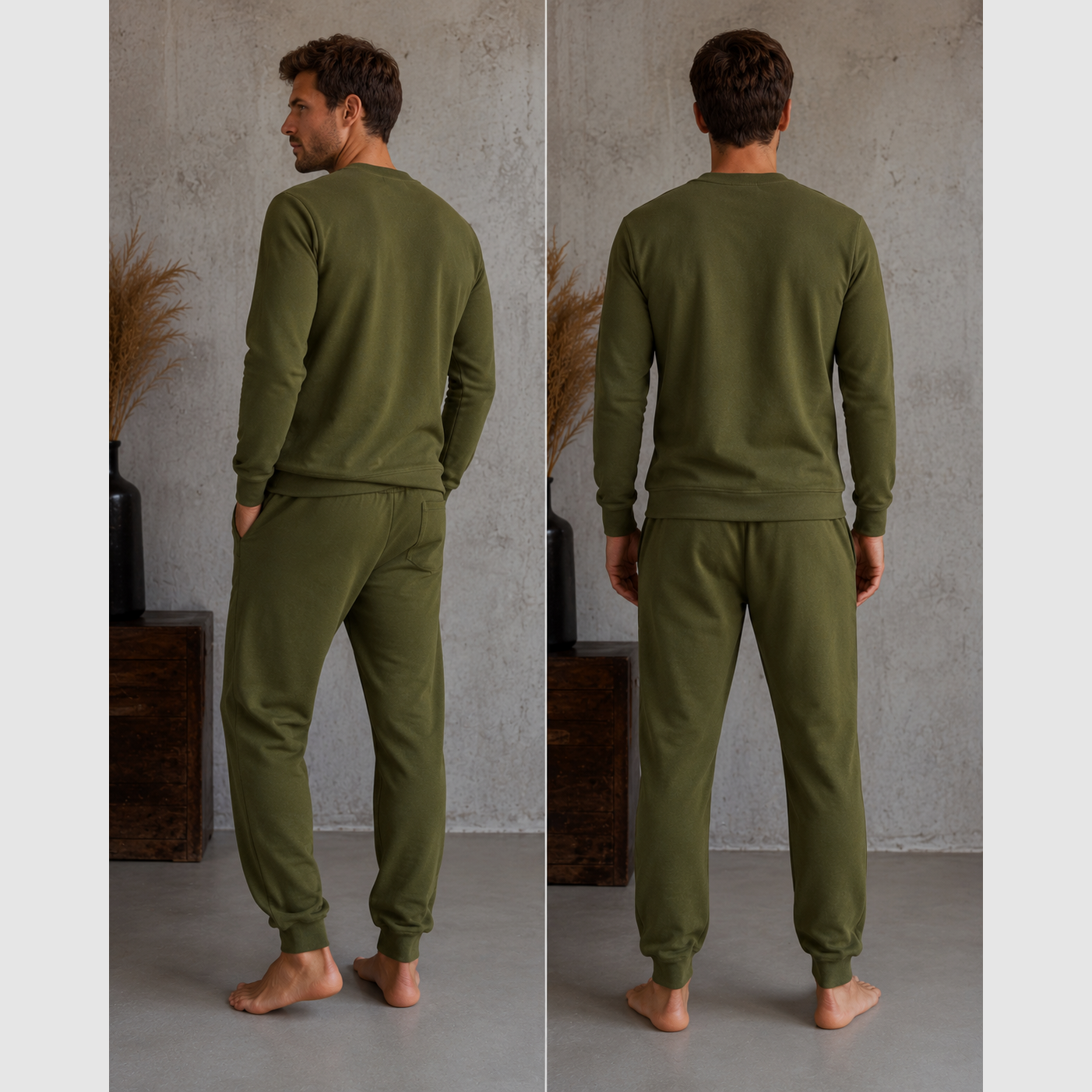 Waidmann ondergoed shirt lange mouwen en broek combinatie Groen, afbeelding 2 van 6
