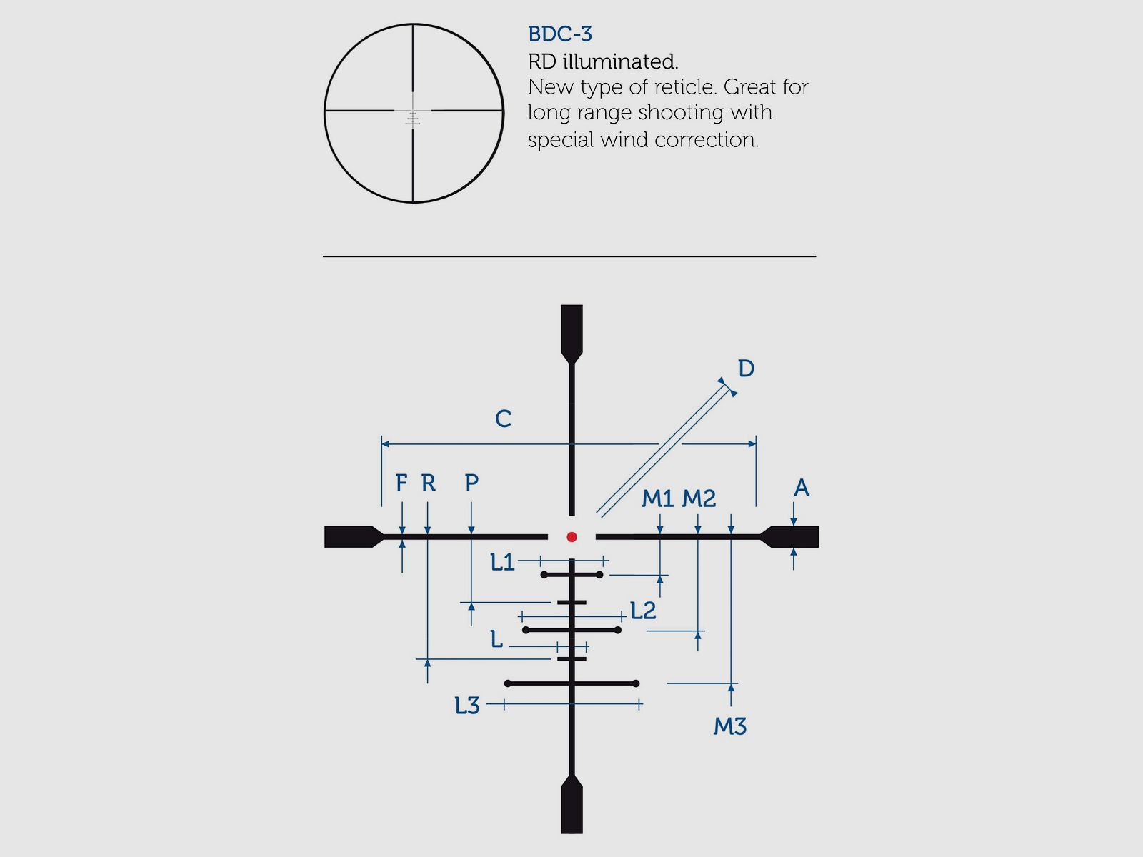 Meopta riflescope 2004222004 Optika6 1-6x24 RD SFP reticle BDC 3
