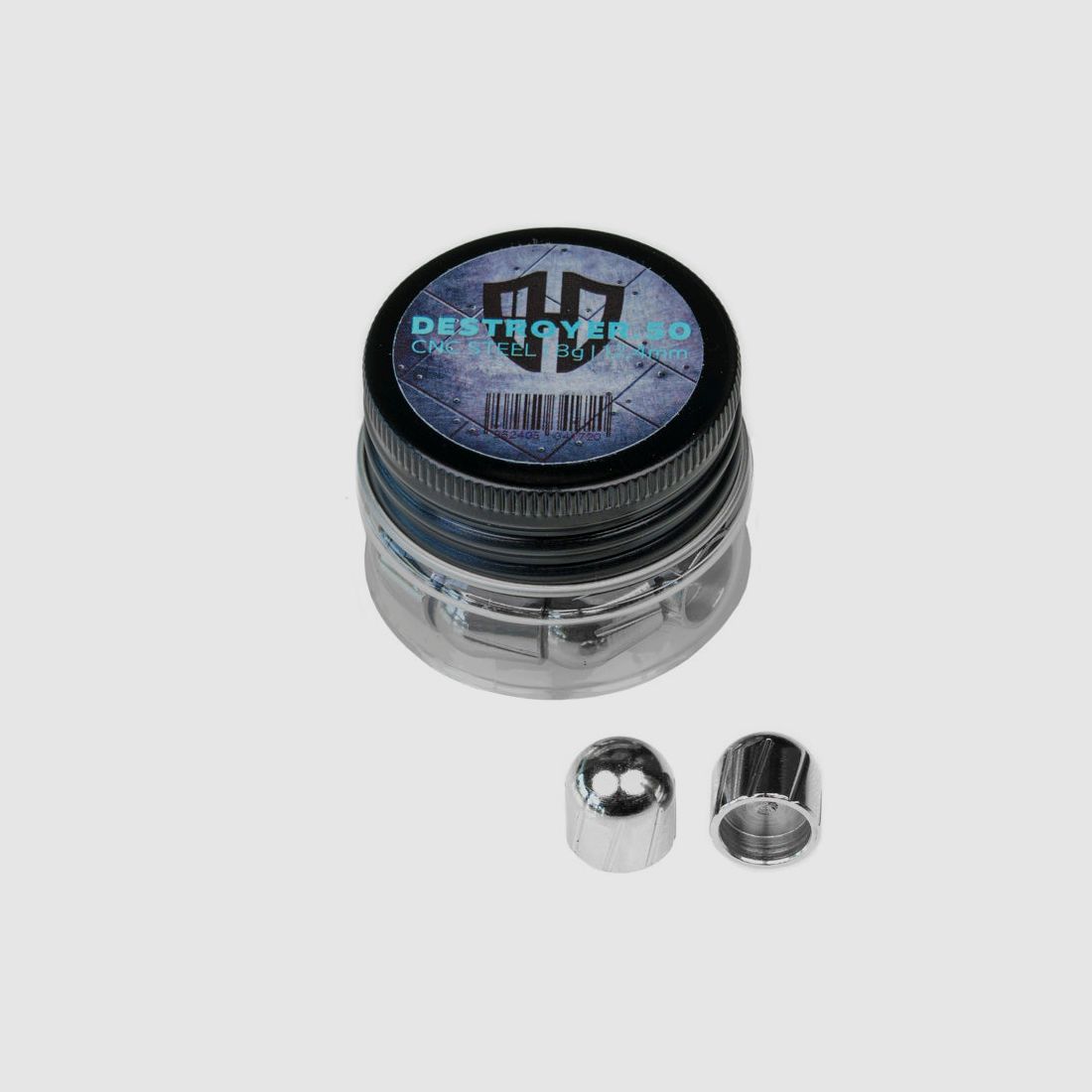 12x DESTROYER.50 | CNC Stahl verchromt | 8g | 12,4mm | for HDR50
