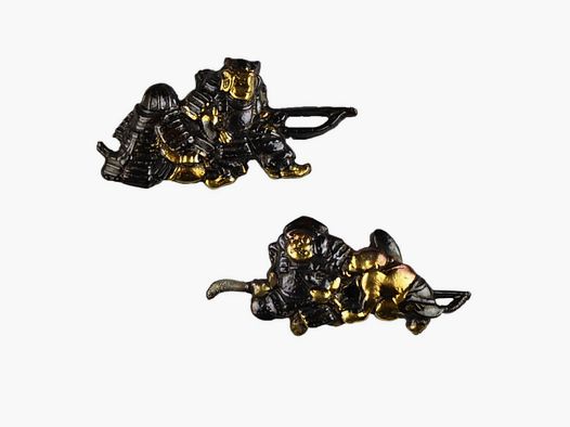 Menuki aus Japan Musha Kämpfer Samurai