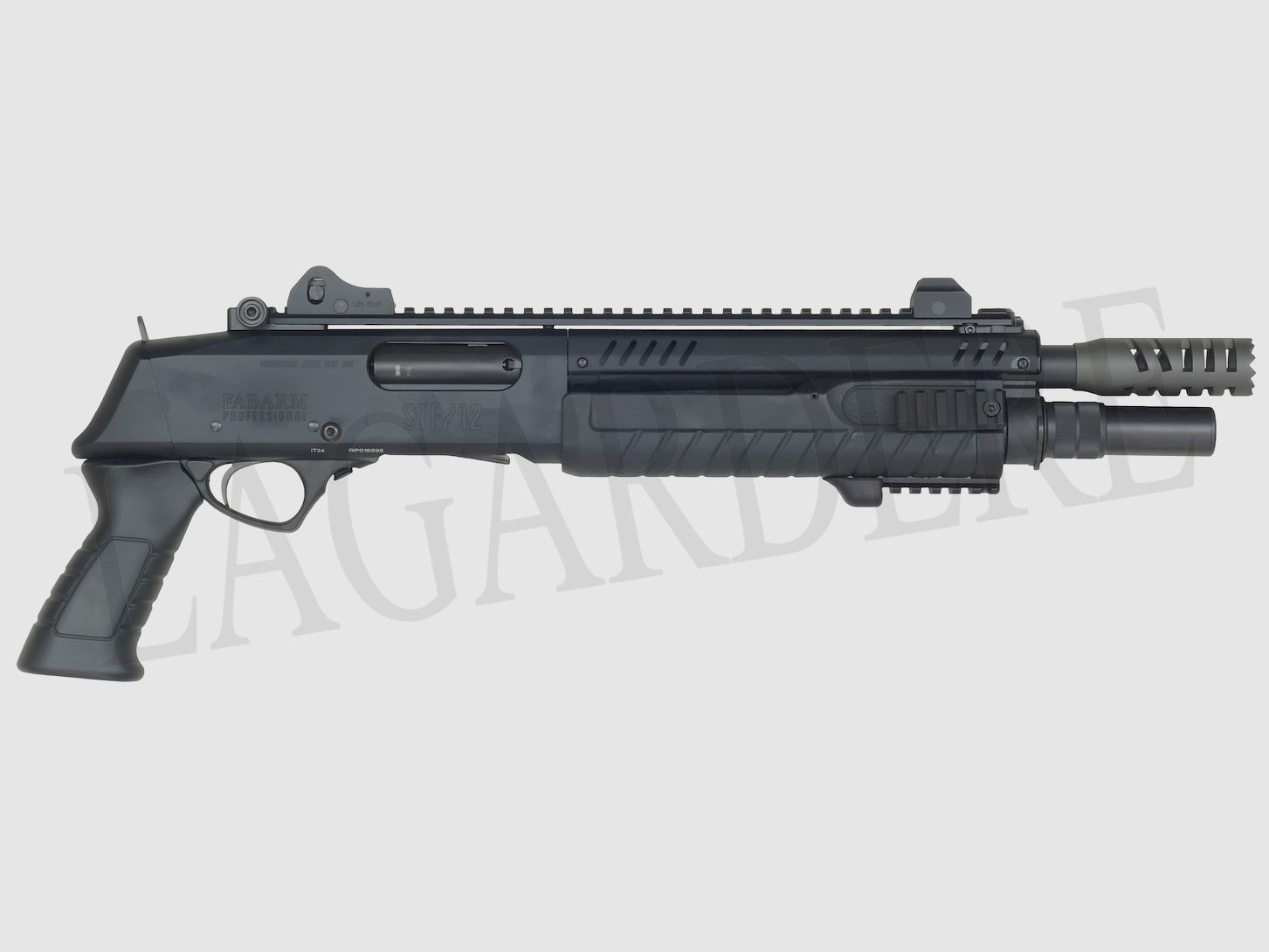 FABARM STF 12 COMPACT 11" SCHWARZ KONFIG. L-185 DIE PISTOLE (VORDERSCHAFTREPETIERFLINTE)