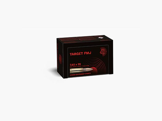 Amunicja GECO 7,62x39 Target FMJ (Vollmantel), 8,0g/124gr
