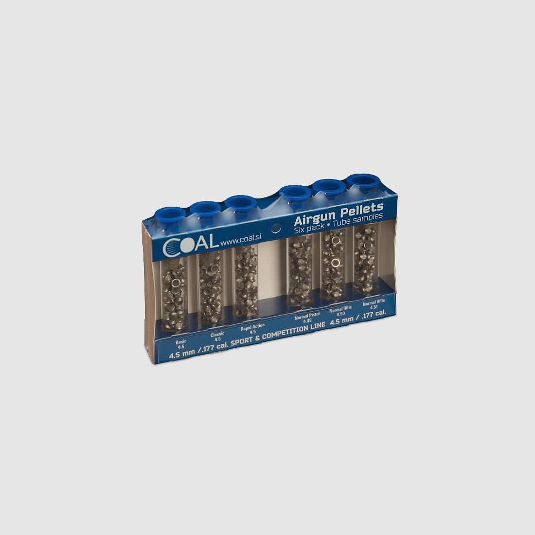 Coal Sport en Competition Diabolos voordelige 6-delige testverpakking kal. 4,5 mm/.177 6 x 40 stuks testbuizen