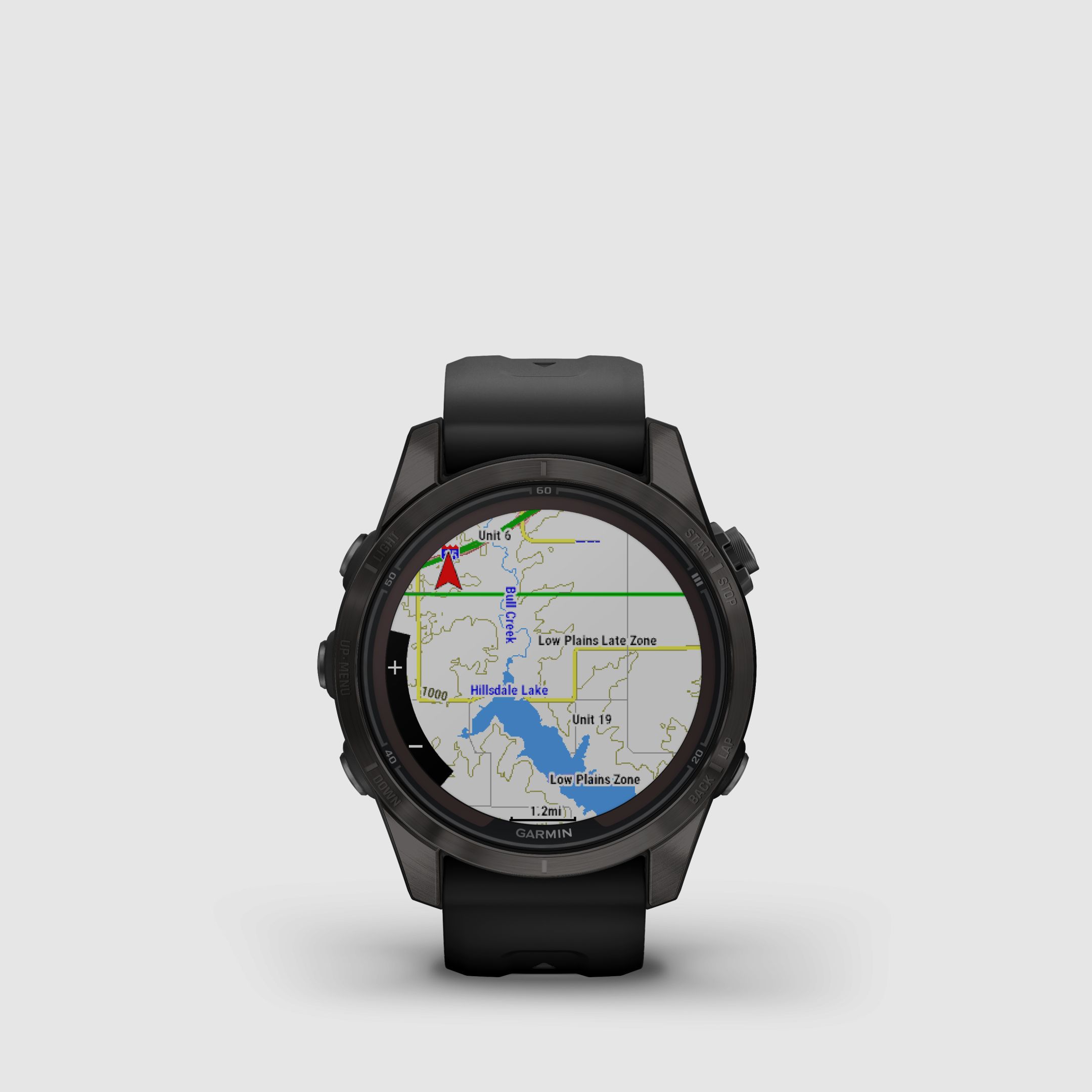 Garmin fēnix® 7S Pro – Edizione Sapphire Solar, Nero/Grigio Carbonio Titanio DLC con cinturino in silicone QuickFit® da 20 mm