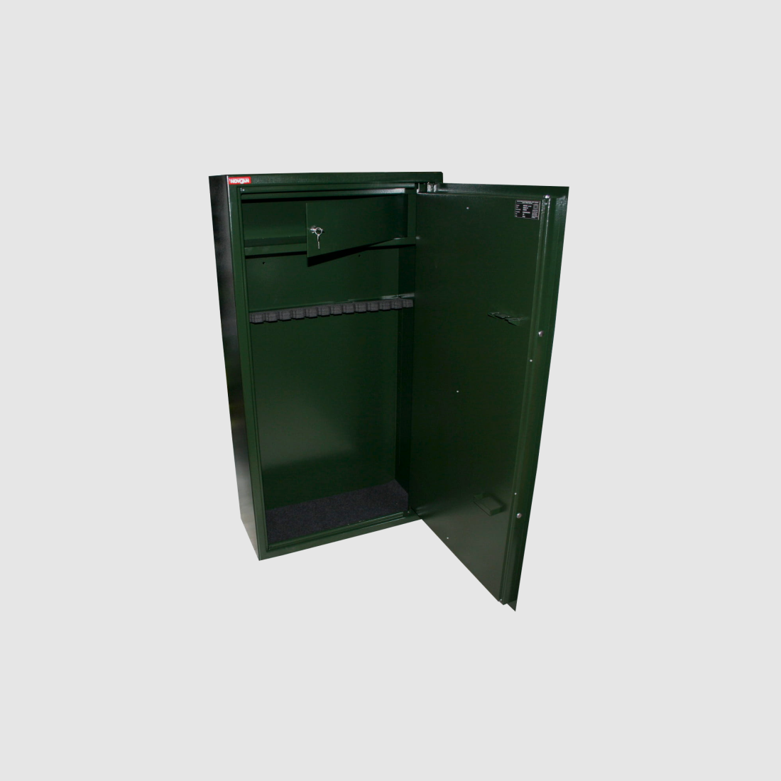 Armadio portafucili Novcan G-3/S1/14 Verde, Classe S1 – serratura a chiave, per 14 armi, immagine 2 di 4