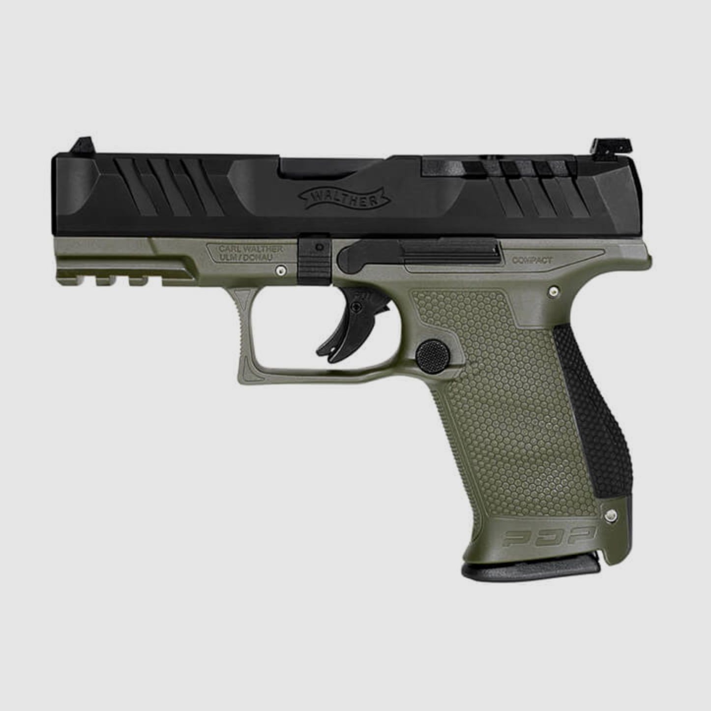 WALTHER PDP Compact 9 mm Luger Pistole Green 4" 15 Schuss Magazin Optik Ready