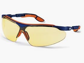 UVEX I-VO lunettes de tir bleues/orange verre : jaune/ambre