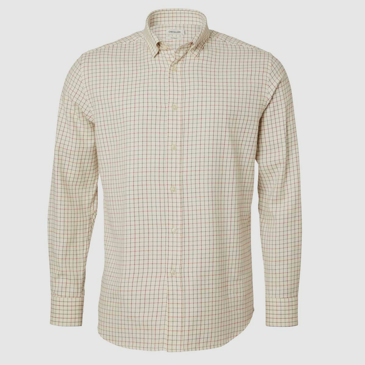 Chevalier Hemd Redway Dark Red Tattersall