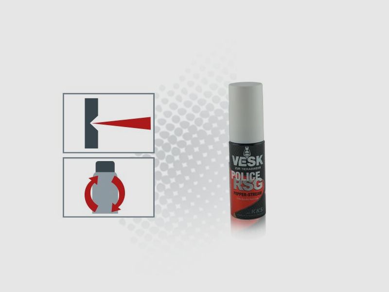 VESK RSG Police Pocket Pepper Spray Refill 30 ml Wide Stream