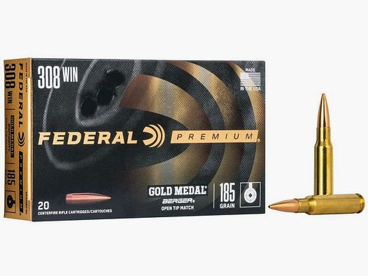 Rifle ammunition FEDERAL Gold Medal Berger – 308 Win. – 185 grains