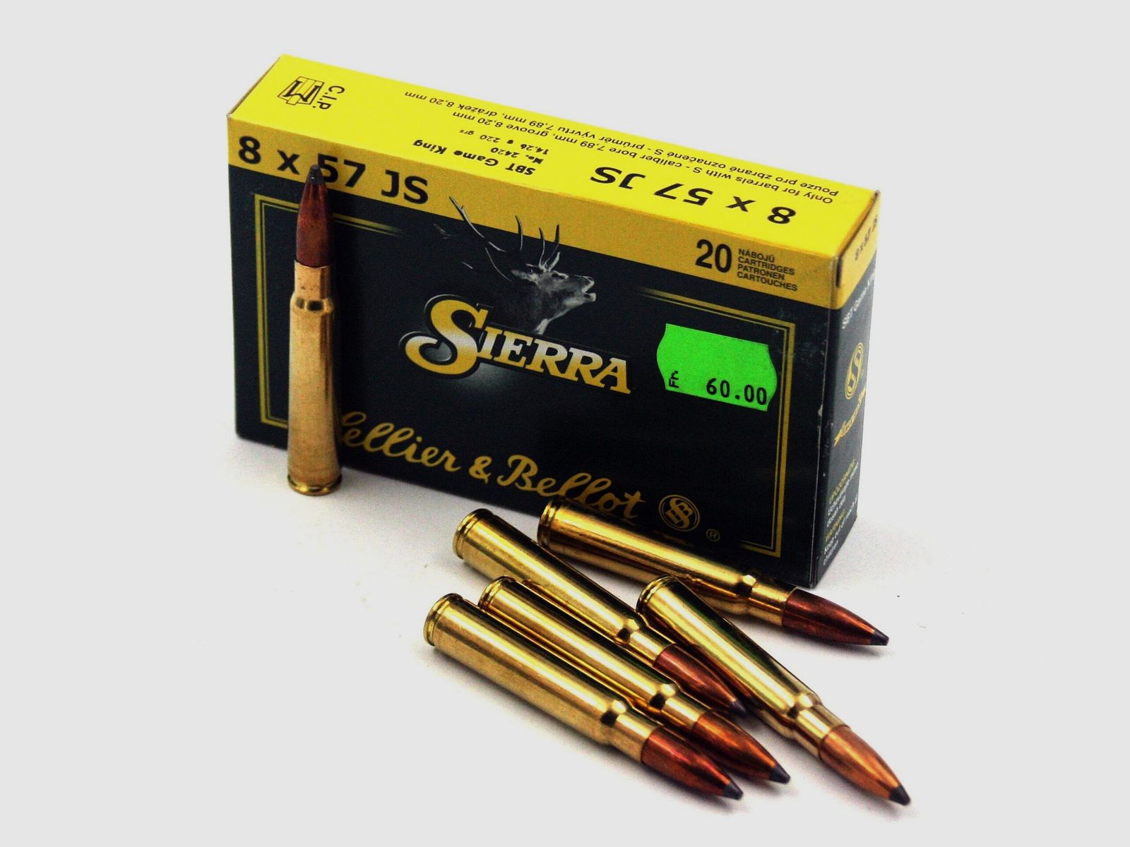 S + B, 8 x 57 JS, SP 220gr, 20Stk