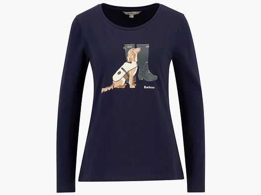 Barbour Langarmshirt Hedley Navy