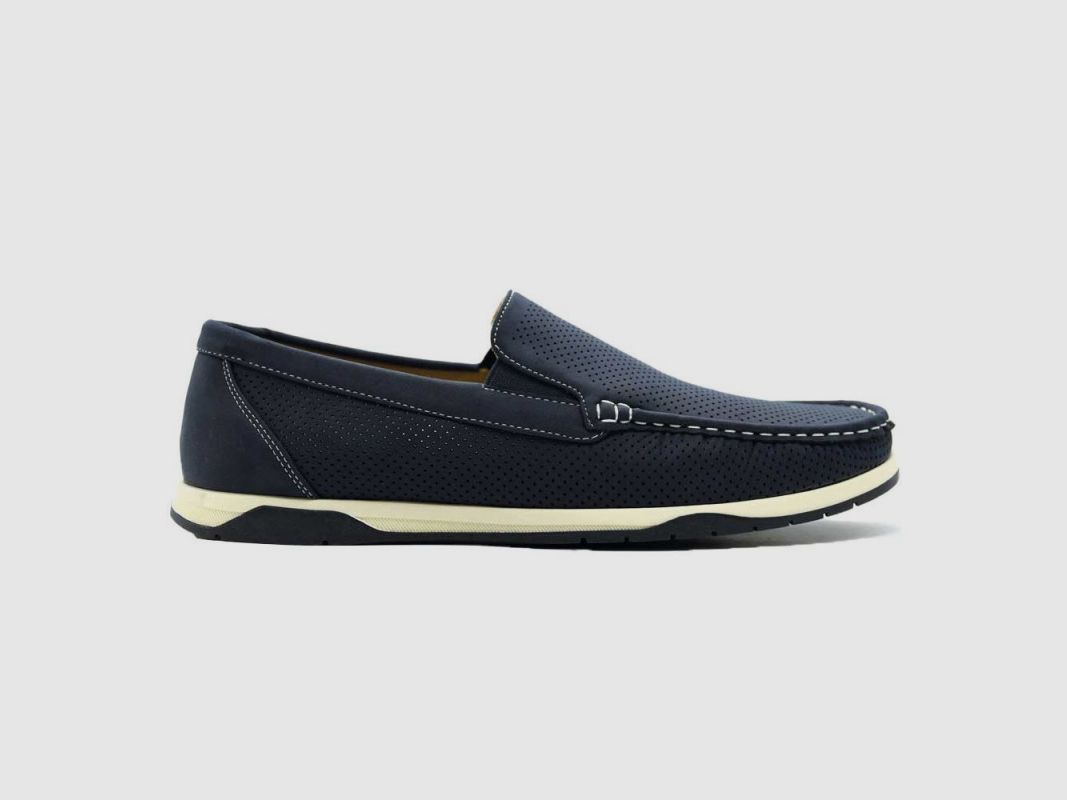 Herren Bootsschuhe marineblau ohne Schnürsenkel, Bild 5 von 11