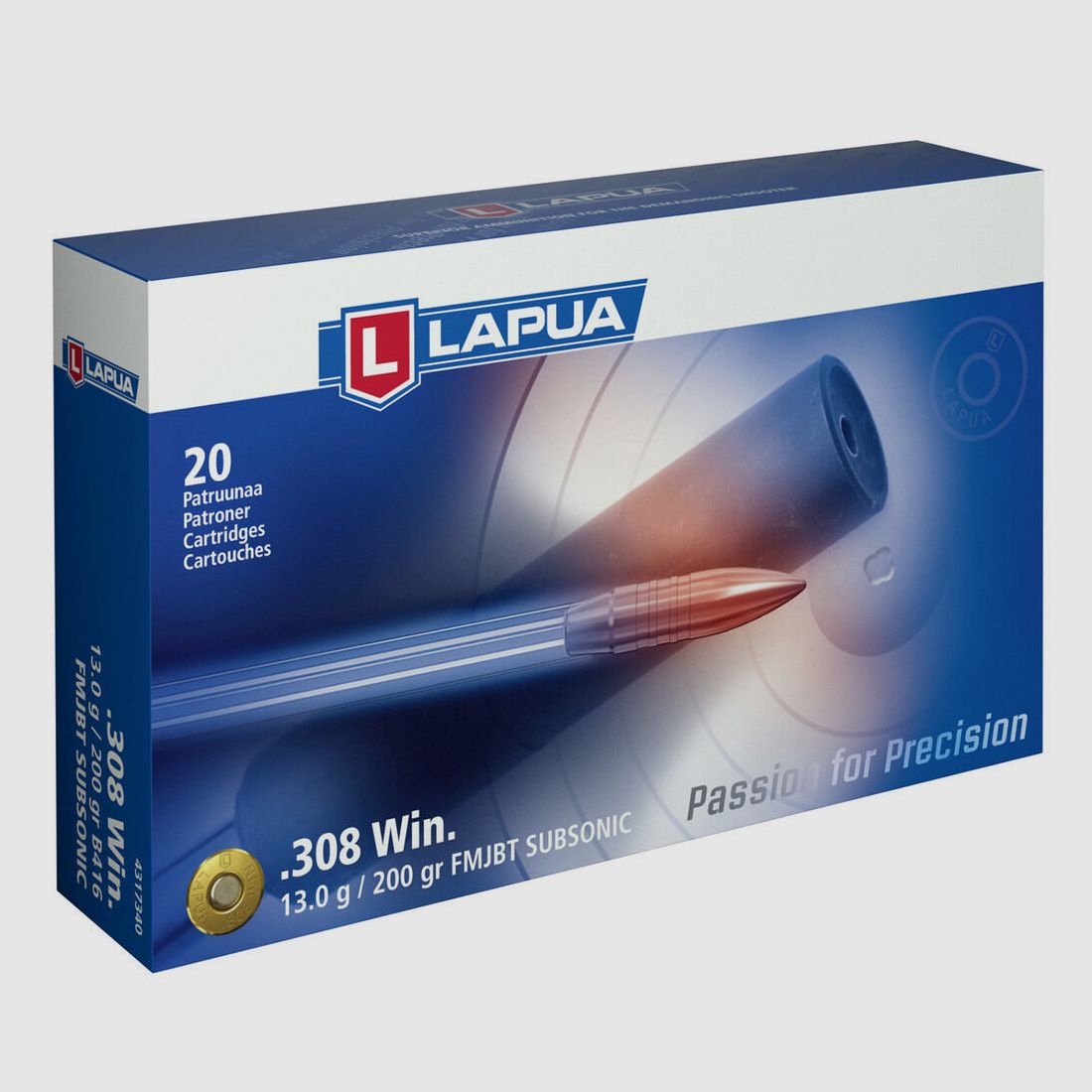 Lapua VM Subsonic 13gr/200grs à20 .308 Win