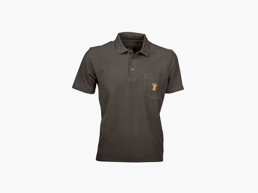 Elch H-Poloshirt mit Rehbock Stick