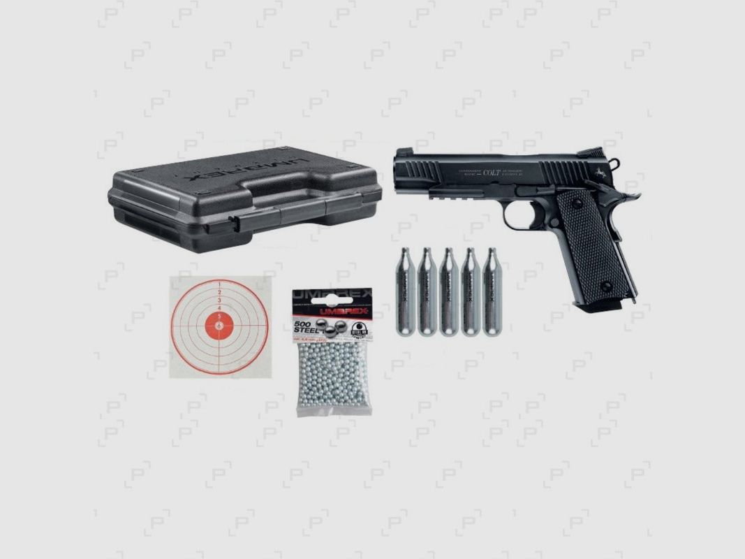 Pack CO2-Pistole COLT M45 CQBP Kaliber 4,50 mm BB’s