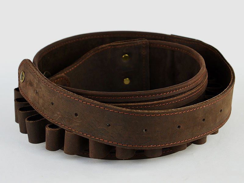 Cinturón para cartuchos de escopeta de cuero de búfalo + LODEN