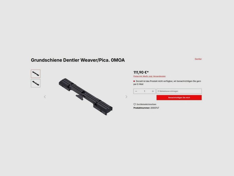 Dentler Grundschiene, Montageschiene & Ringe