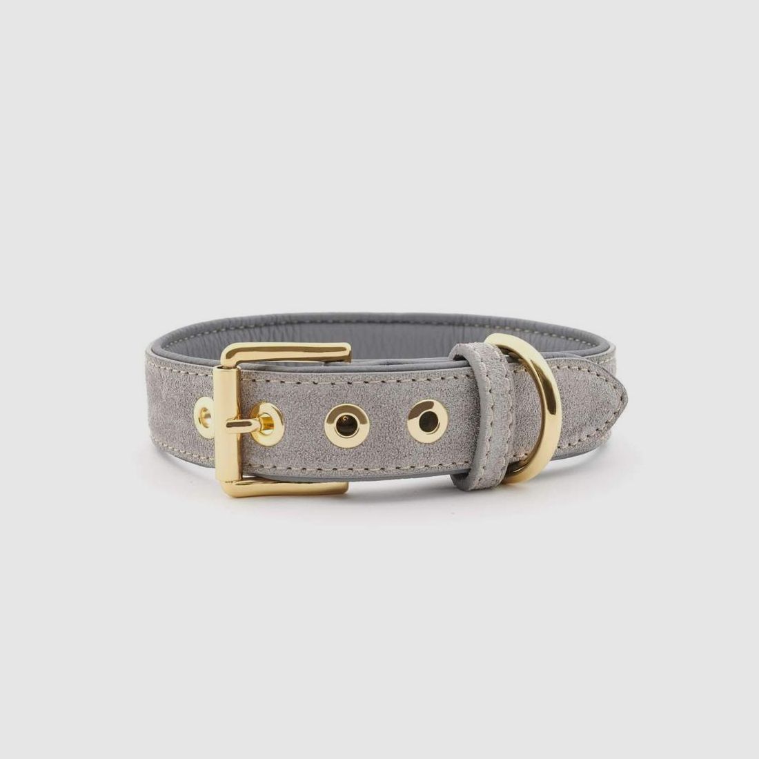 William Walker Leder Hundehalsband Grau S (32cm-39cm)