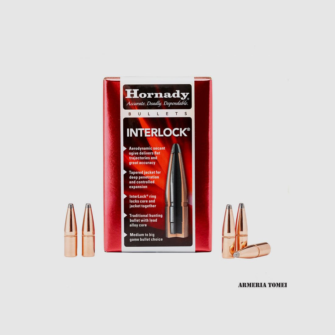 PULI DO NABOJU – HORNADY – 30 Kal .308 180 gr InterLock® SP (100 szt)
