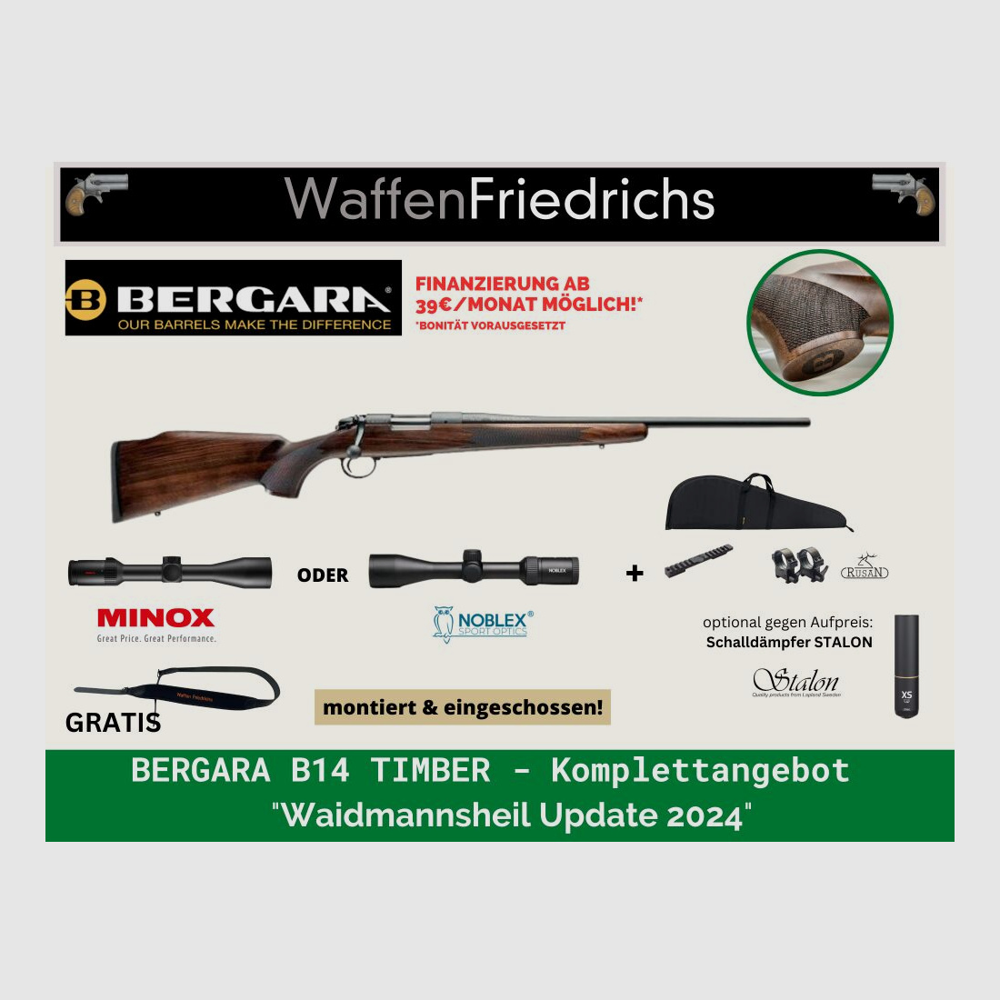 Bergara B14 Timber Waidmannsheil Update 2024 - Waffen Friedrichs