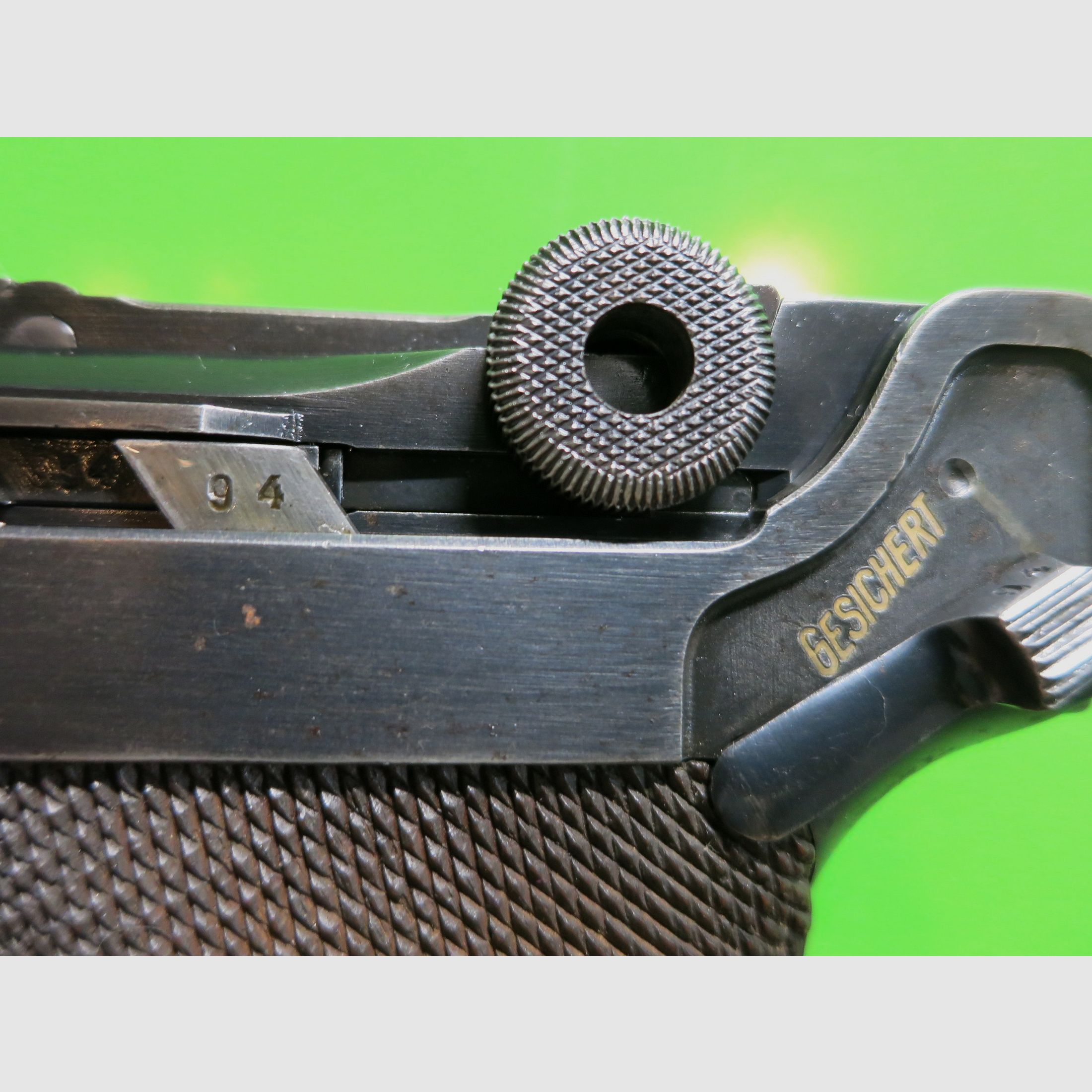 Deutsche Waffen- und Munitionsfabriken (DWM) 1939, Pistole 08 P08, 9 mm Luger, WaA 655 +Adler,  WW2     #67-