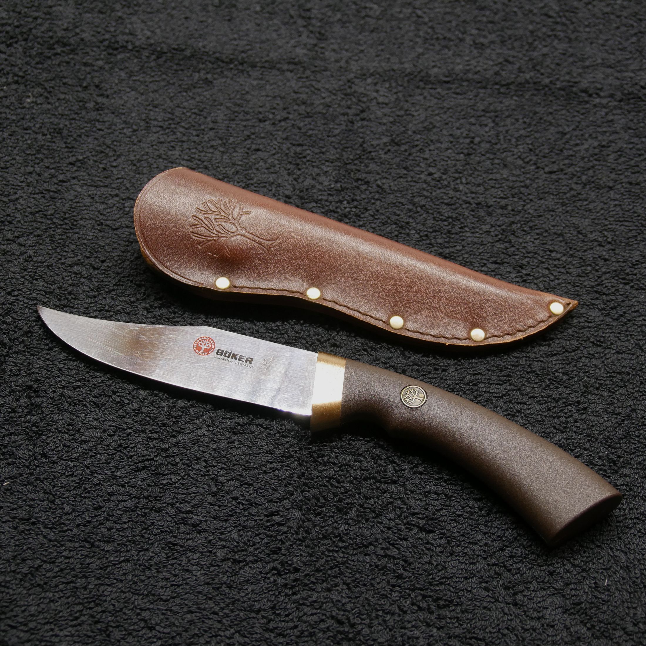Feststehmesser Jagdmesser Böker Solingen 505 Stainless Treebrand Abolito vintage