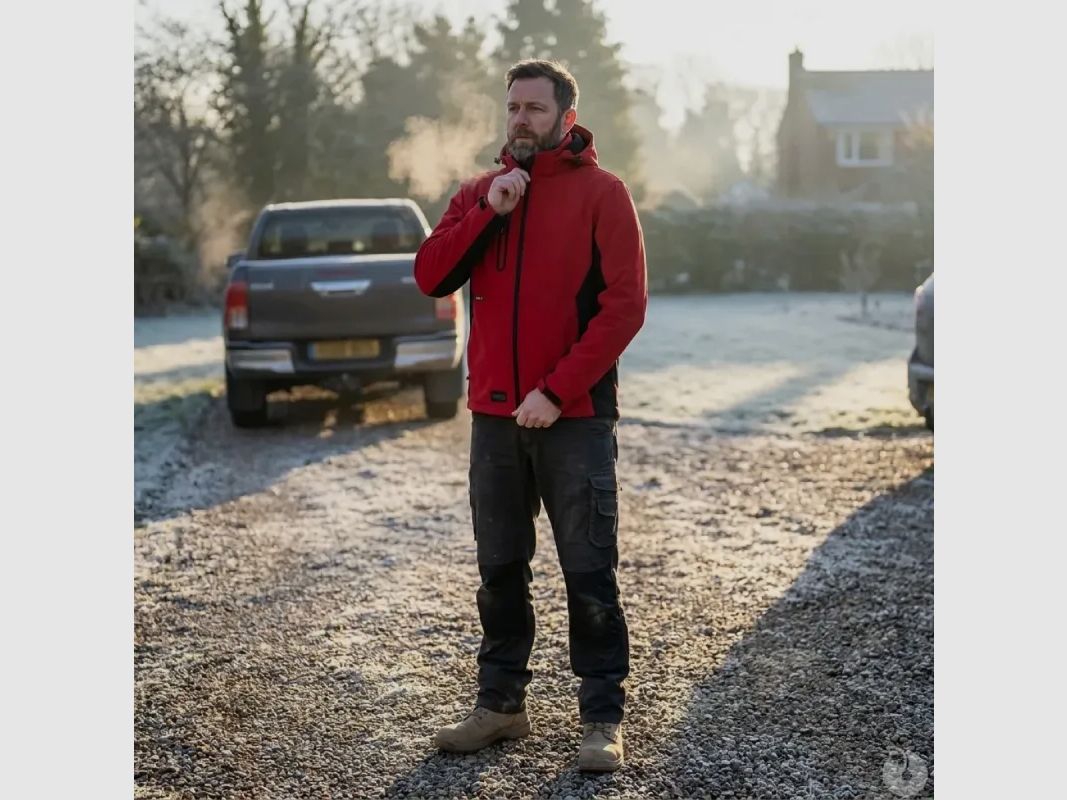 Giacca Softshell Trystan Uomo - Nero/Rosso - Herock®, immagine 6 di 14
