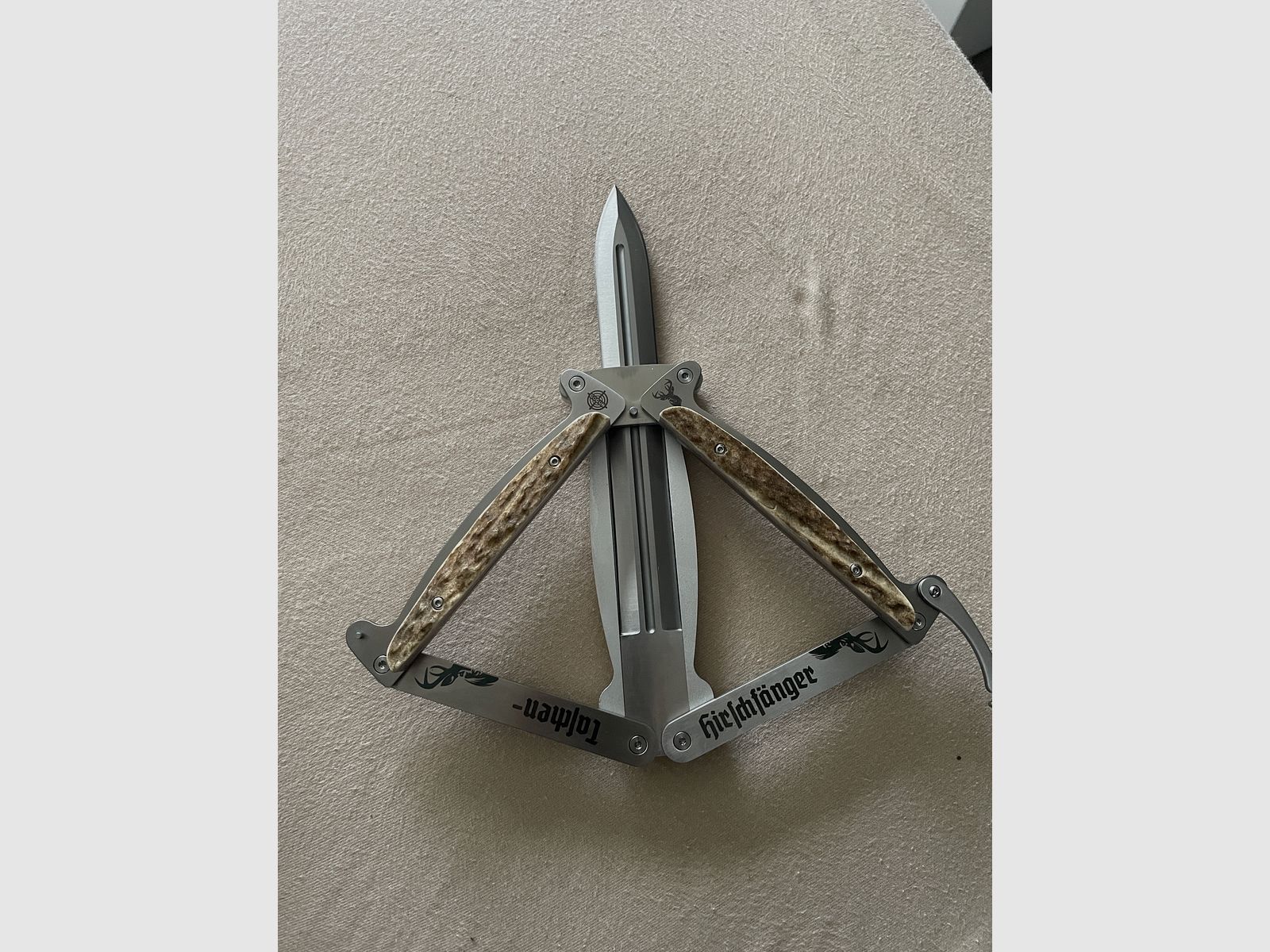Gogun Hirschfänger Taschenhirschfänger 49a Messer beidseitig geschliffen