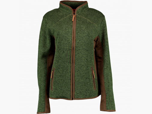 OS Trachten women's jacket knit fleece leather (green) | 40