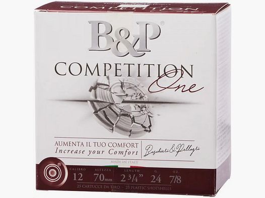 B&P COMPETITION ONE - CARTUCCE DA TIRO - 12/70 - 24 GR. - 25 PEZZI