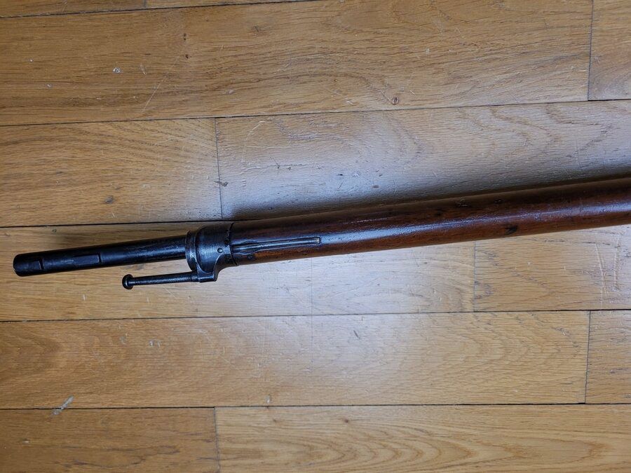 Gutes Gewehr Berthier – 07/15 Mod. 1916 – 5-Schuss-System – Kal. 8×51 Lebel – Abzug, beweglicher Verschluss und Lauf mit Nummer – Sehr schöner Lauf – Gewehrriemen – 2 Clips – TBE, Bild 10 von 24