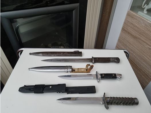 3x Bajonett, Dolch, Messer