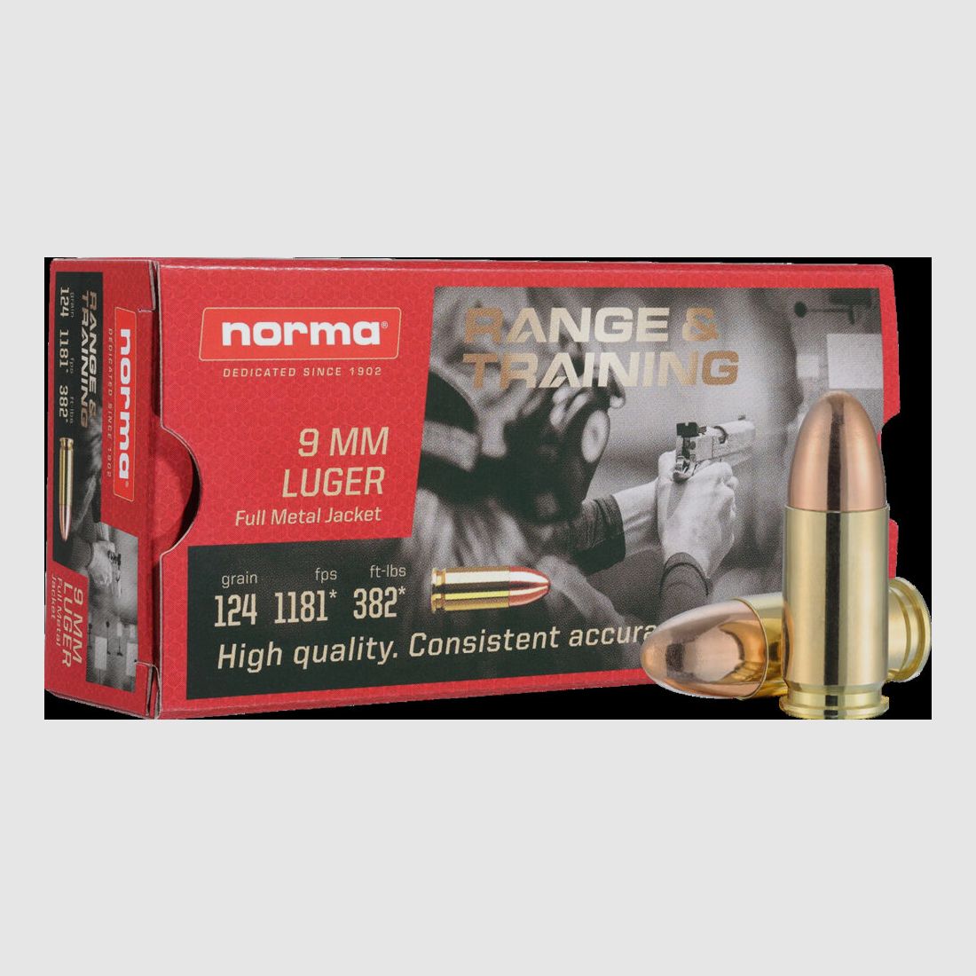 Norma 124grs FMJ Range & Training 50PZ 9mmLuger