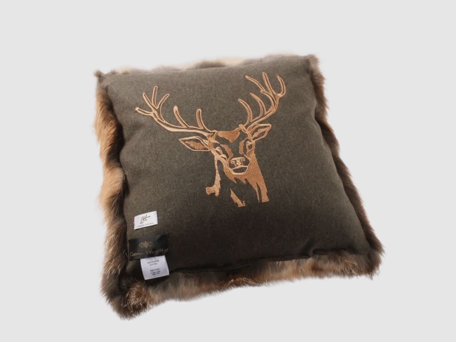 Hofstetter Red Fox Cushion with Embroidery