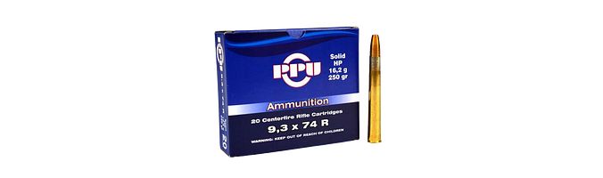 Prvi Partizan PPU 9,3 x 74 R Bleifrei Hohlspitz 250 grs 20 Schuss
