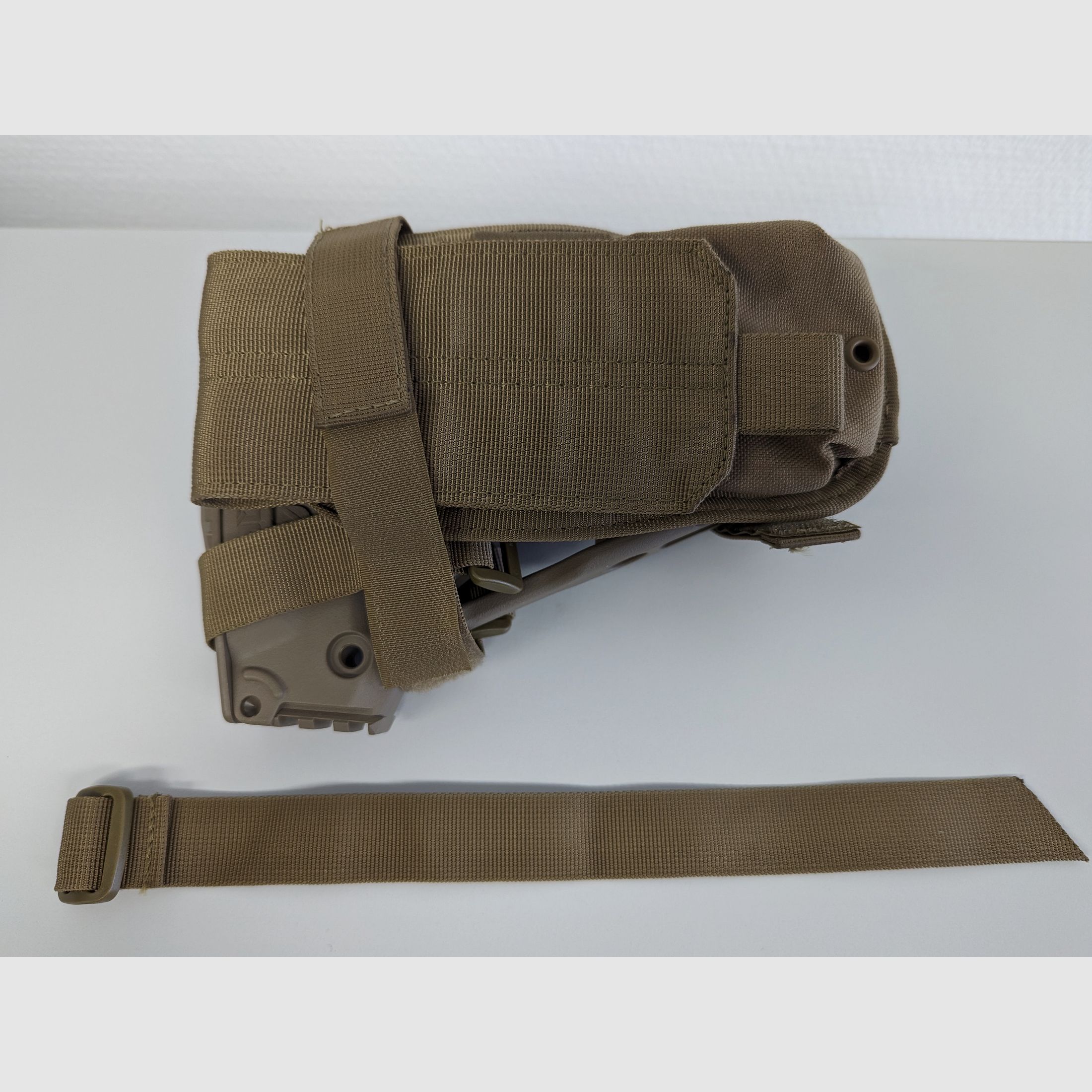 Condor Airsoft Softair bolsa pouch para baterías LiPO más grandes M4 AR15 culata trasera FDE Coyote