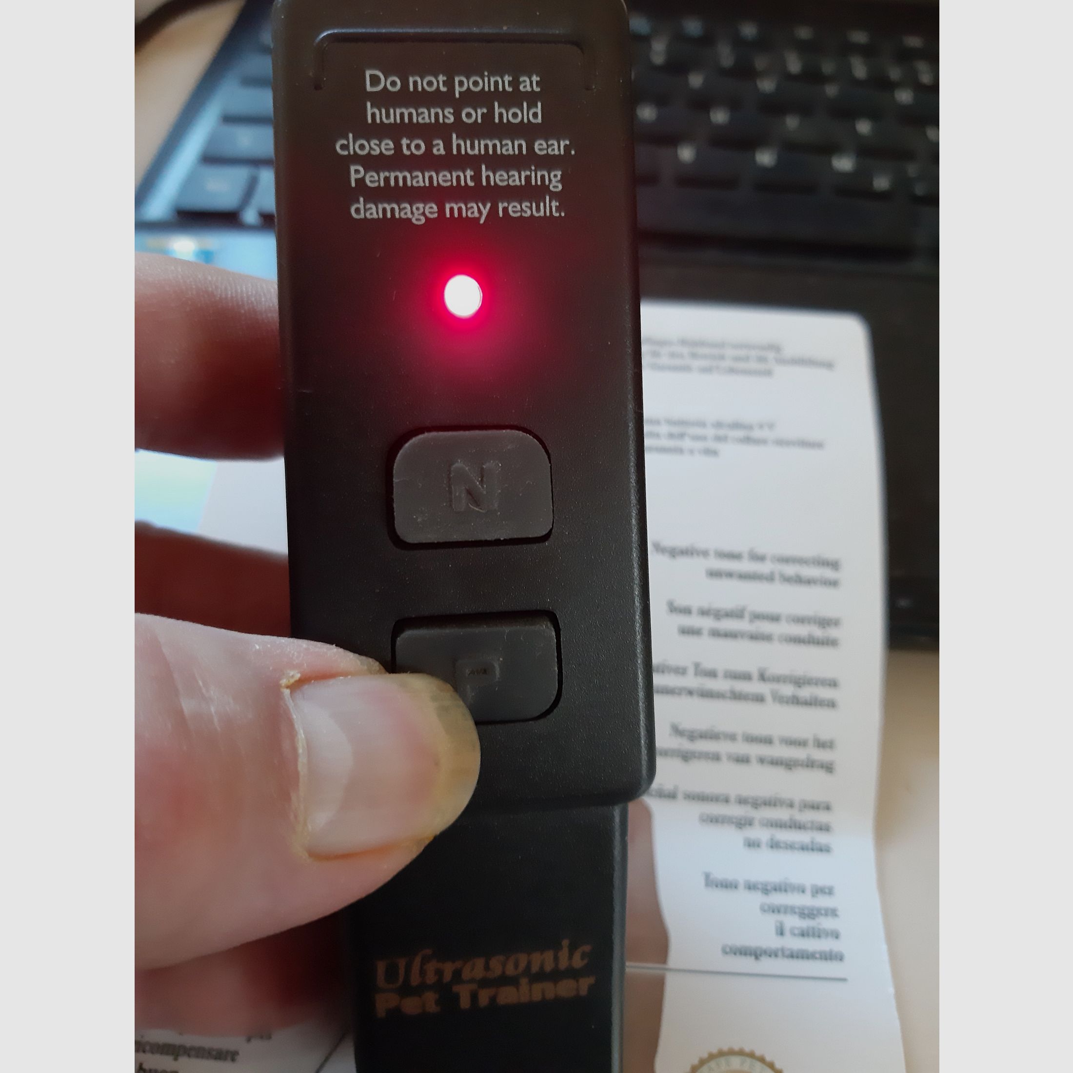 Marken PET - TRAINER Lob en Tadel, Ultraschall ZEER goed, + 1 Speciale RVS Zechenzange, Klinisch Geschikt, Als NIEUW