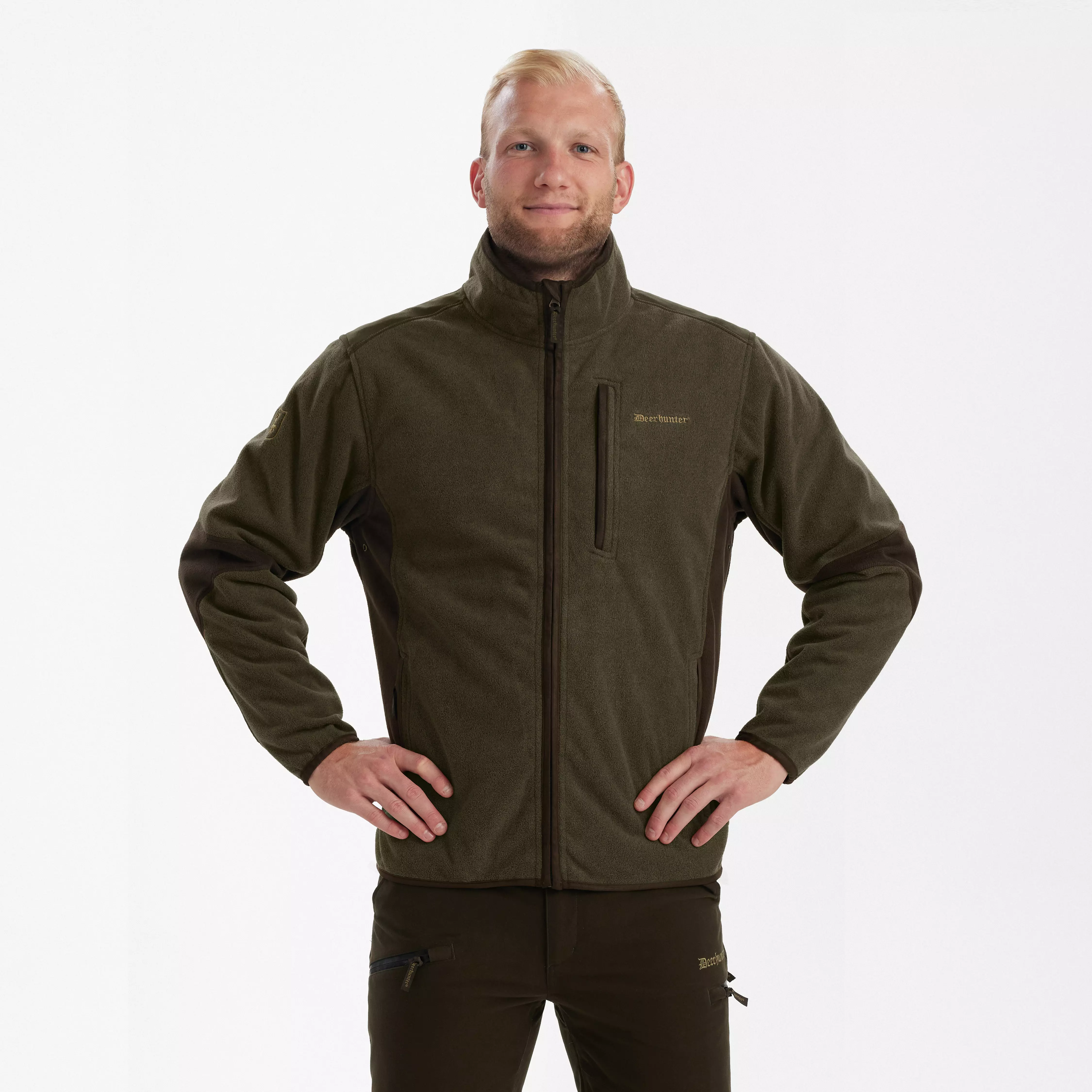 Gamekeeper Bonded Fleece Jacke - Graphite Green Melange