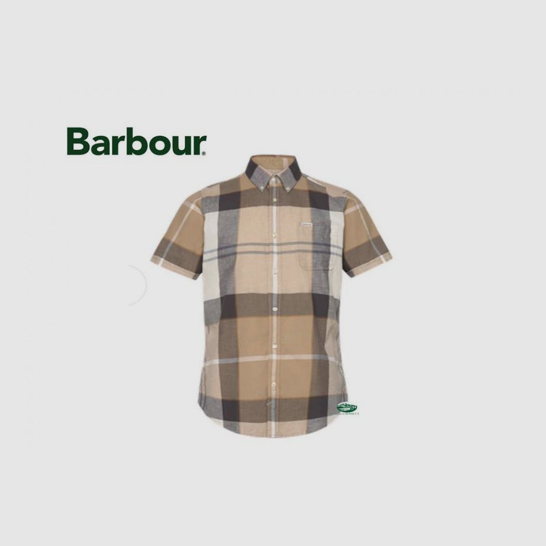 BARBOUR Męska Koszula Krótki Rękaw Douglas