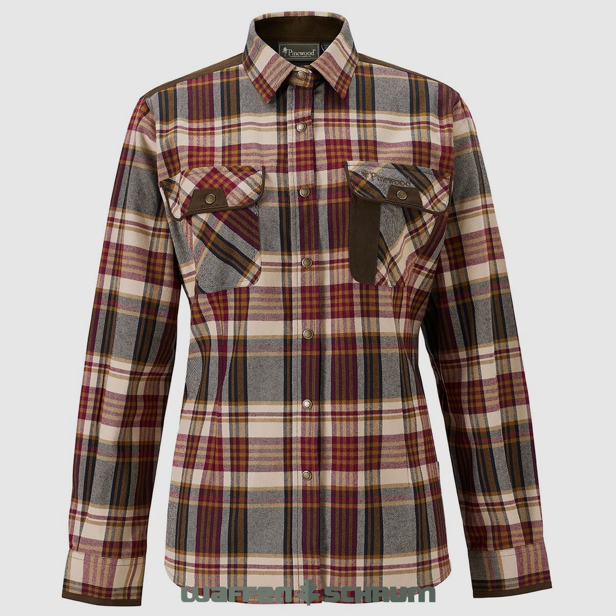 Pinewood Bluse Prestwick Exclusive  Bordeaux/Beige