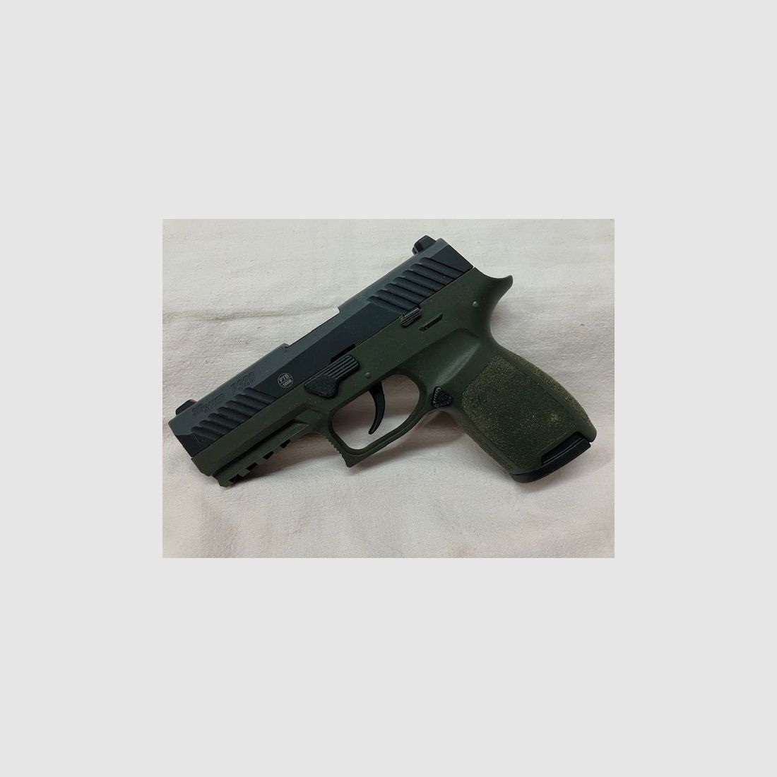 SIG SAUER P320 OD-GREEN, cal. 9mm P.A.K. PTB Nr. 1038